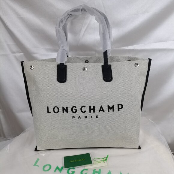 🌈 💖 Longchamp Essential Toile Large Canvas Tote Laptop Bag - Picture 4 of 12